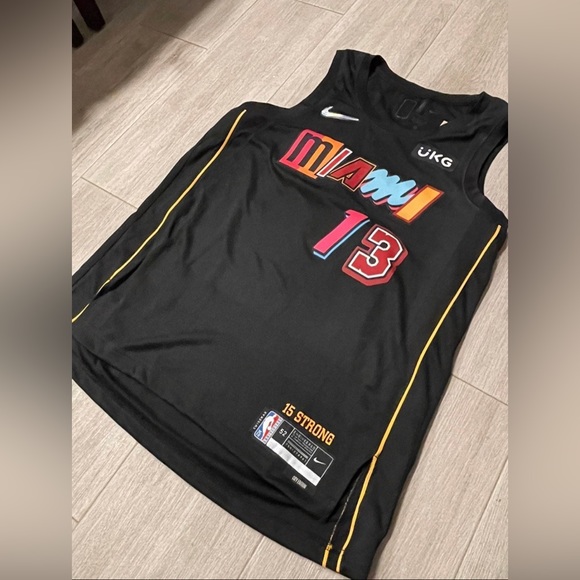 Bam Adebayo Nike Miami Heat Mashup Black Swingman Jersey Vice Classic Size XL - Picture 5 of 13